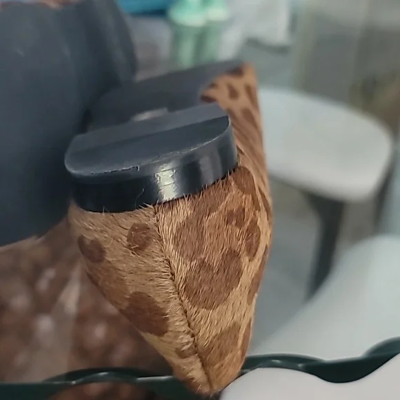 Cole Haan Women's Shoes 7B Brown Tan Leopard Skimmer Flat Leather Point Toe - Picture 9 of 12